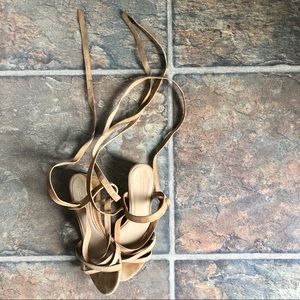 J.Crew Suede Lace-Up Sandals